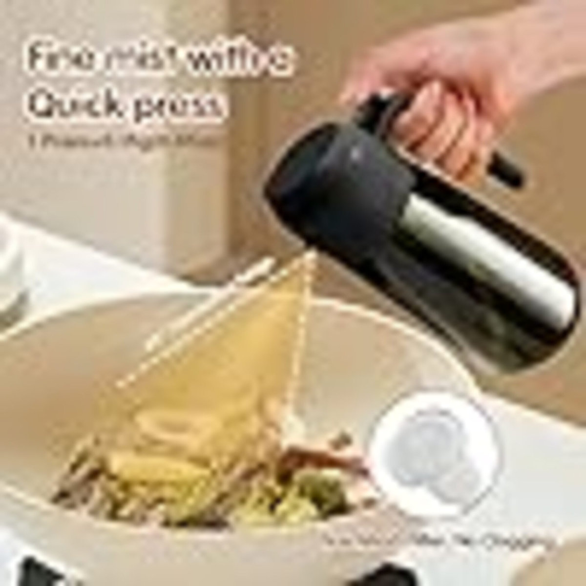 16Oz/470Ml 2PCS Light Blockage Dark Oil Sprayer For Cooking, 2 In 1 Olive Oil Dispenser Bottle For Kitchen, Glass Oil Bottle, Food-Grade Oil Mister For Air Fryer, BBQ